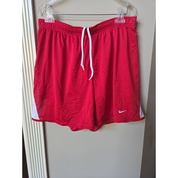 Nike Other - Vintage Nike Basketball Shorts Nike Team Shorts Red White Mesh Sides Mens XL